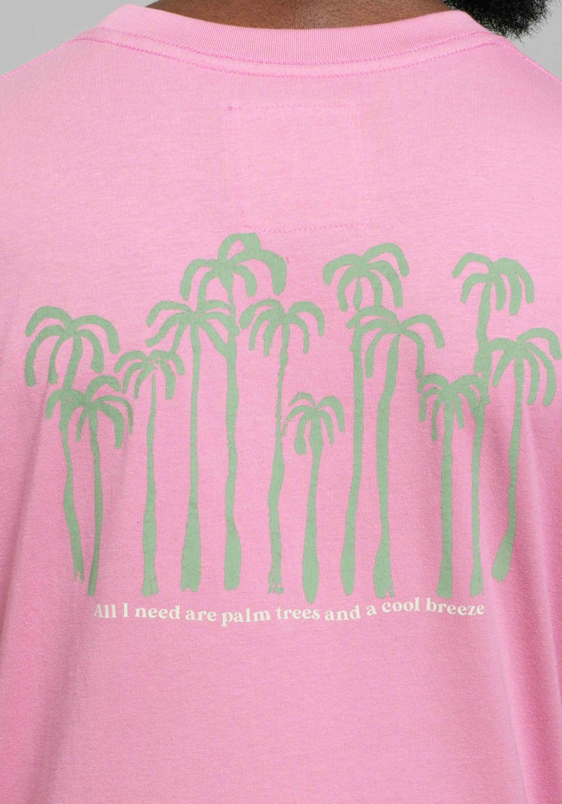 Dedicated - T-Shirt Stockholm Palm Row Cashmere Pink