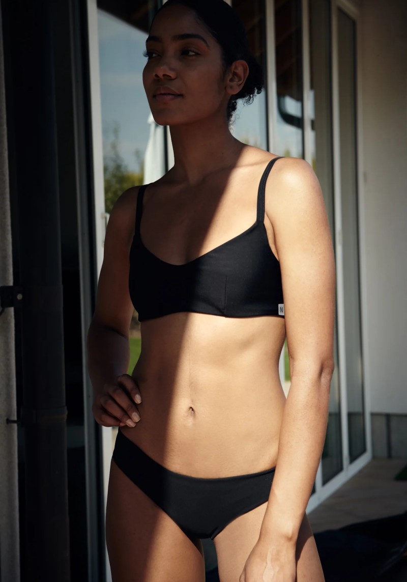 Bikini Top Biasca Net-Bikini Black Coal
