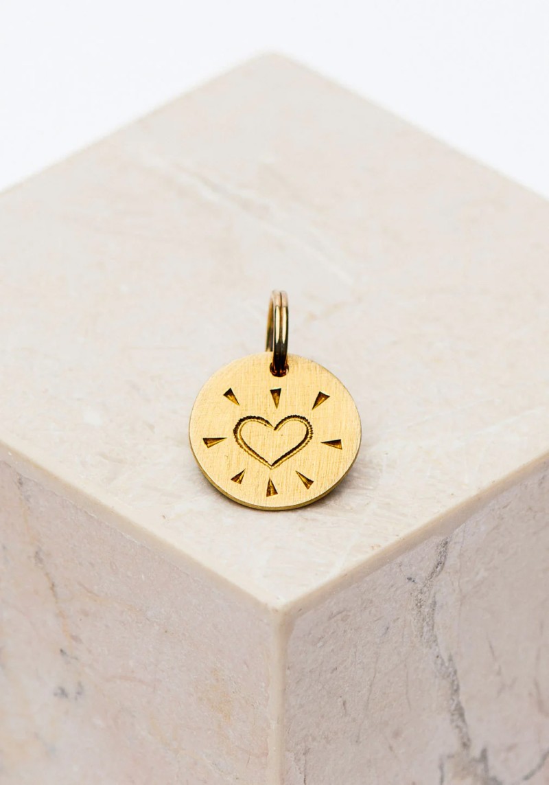 YOOMEE - Schlüsselanhänger Key Tag Mini "Heart" Gold