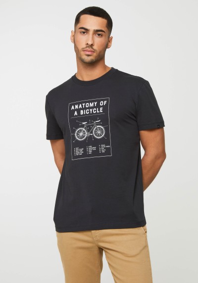 T-Shirt Agave Bike Anatomy Black