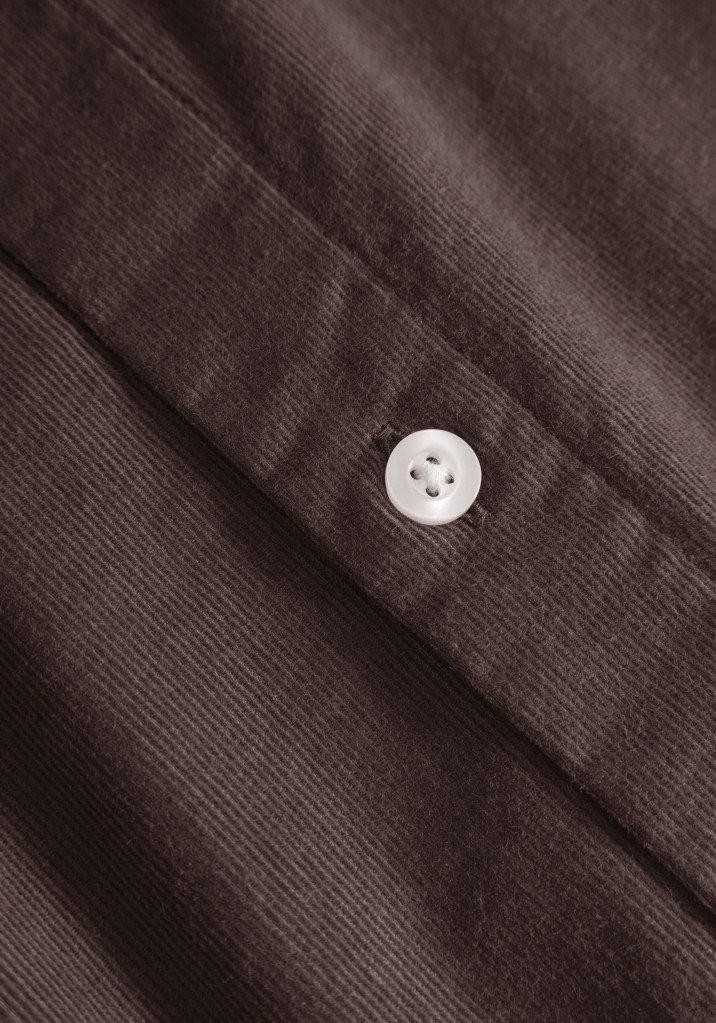 Cord-Hemd Regular Fit Corduroy Shirt Chocolate Plum