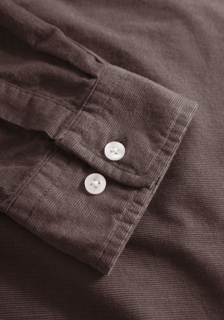 Knowledge Cotton Apparel - Cord-Hemd Regular Fit Corduroy Shirt Chocolate Plum