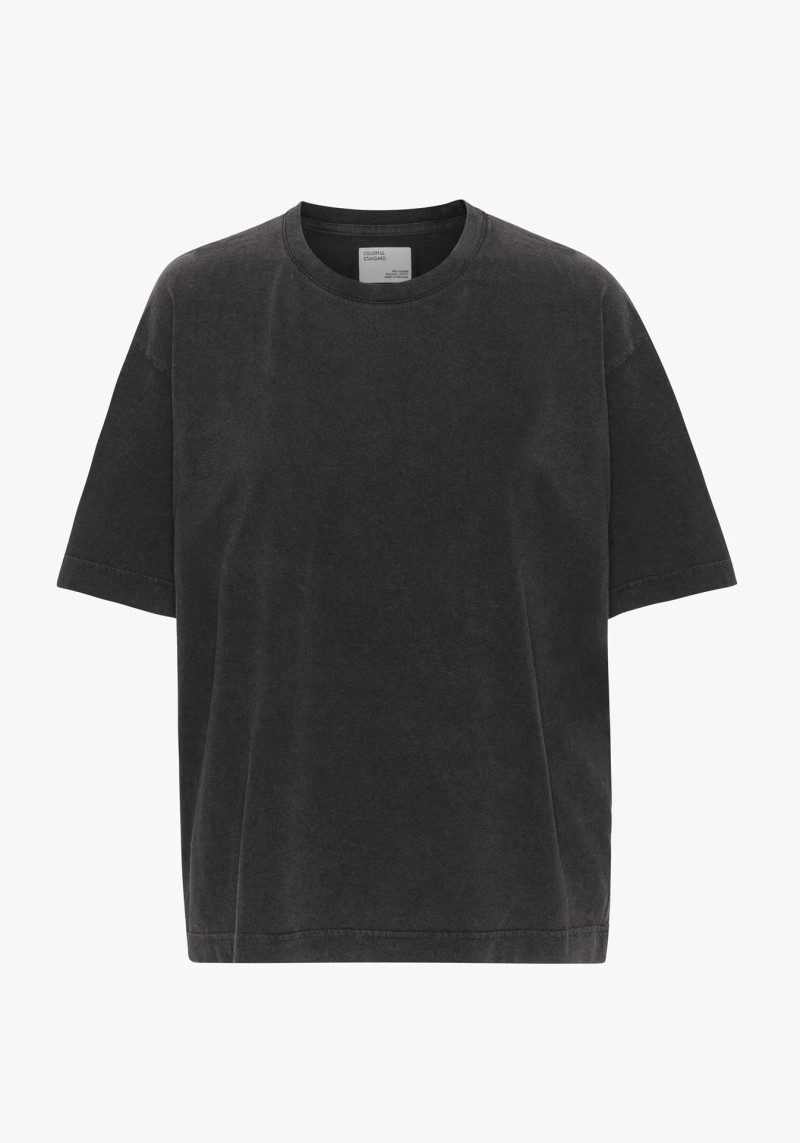 Oversized Damen-T-Shirt Faded Black