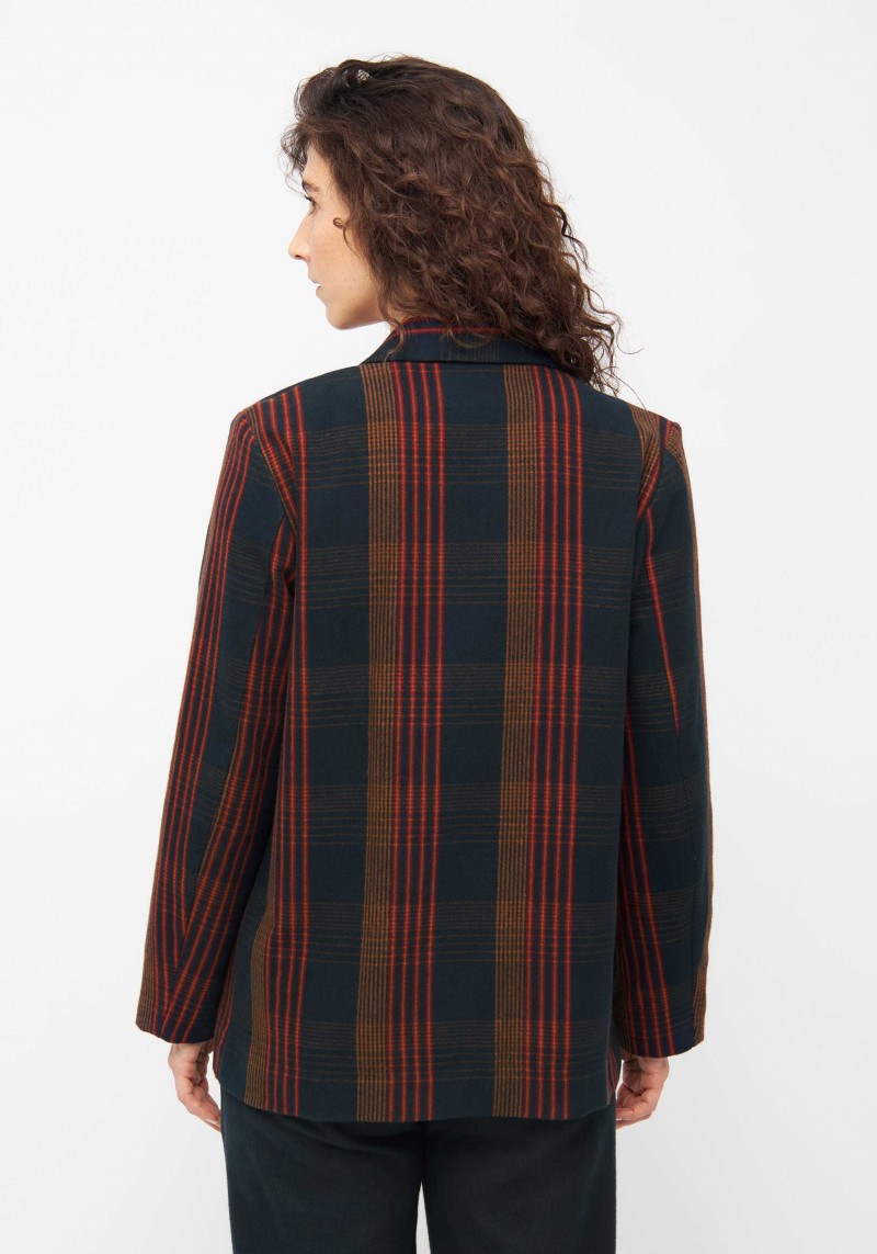 Blazer Edith Blue/Brown/Red (Checked)