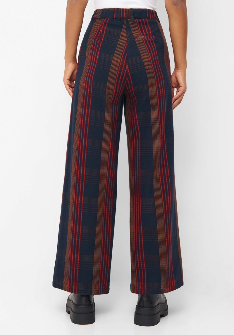 Hose Beatrice Trousers Blue/Brown/Red (Checked)