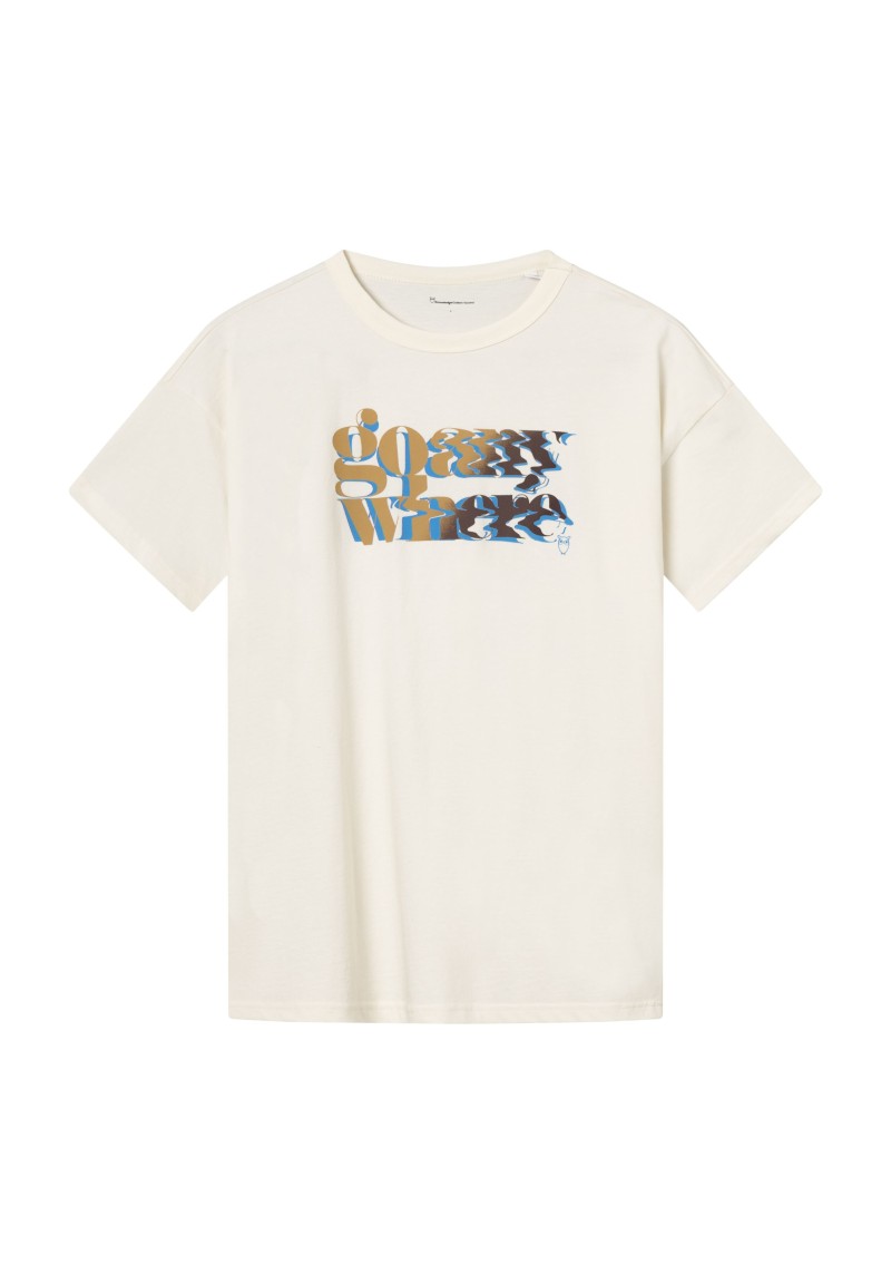 T-Shirt w/Graded Chest Print Buttercream
