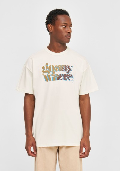 T-Shirt w/Graded Chest Print Buttercream