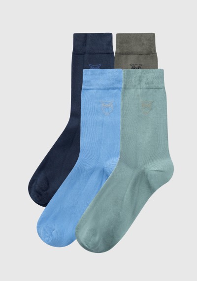 4er-Pack Socken Solid Socks Azure Blue
