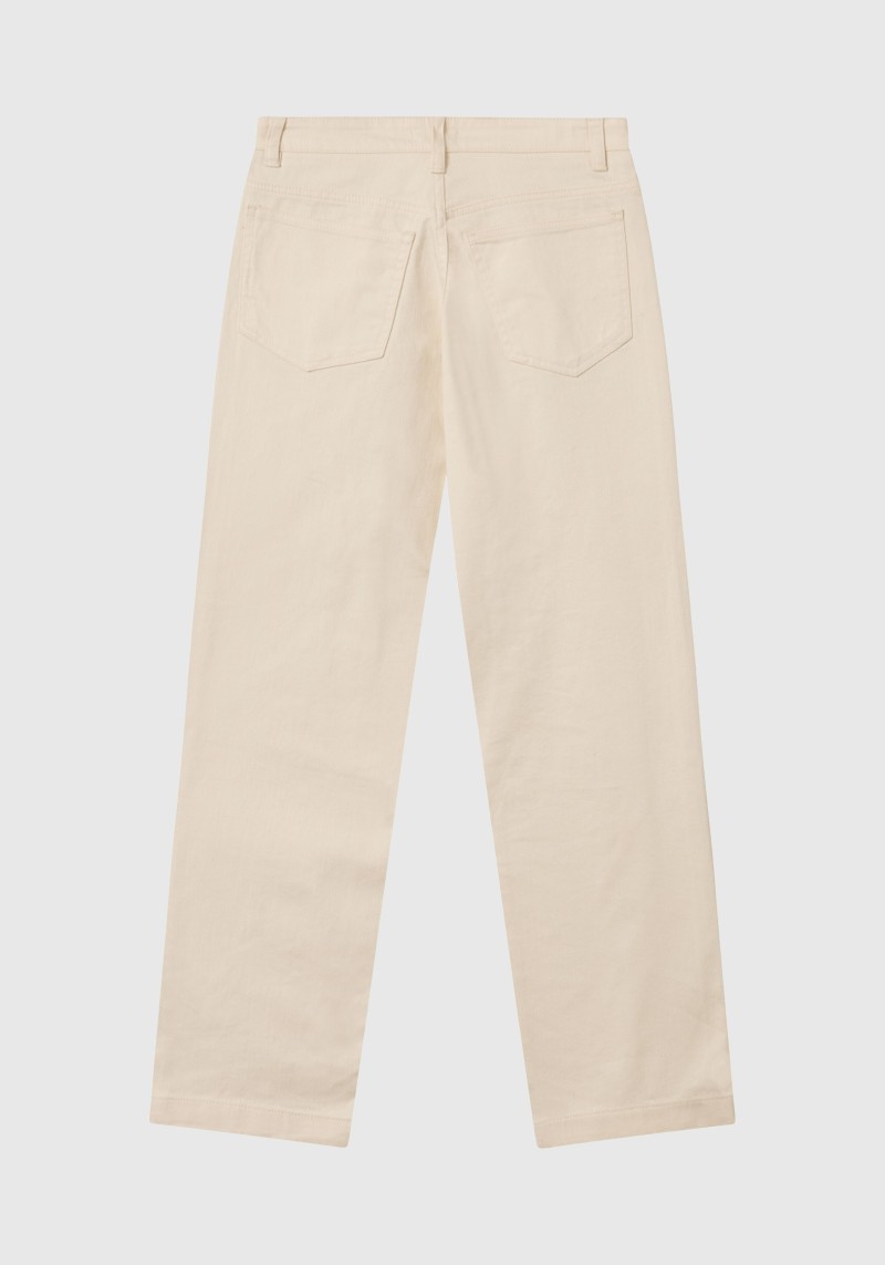 Jeans Chloe Barrel High-Rise Twill 5-Pocket Pants Buttercream