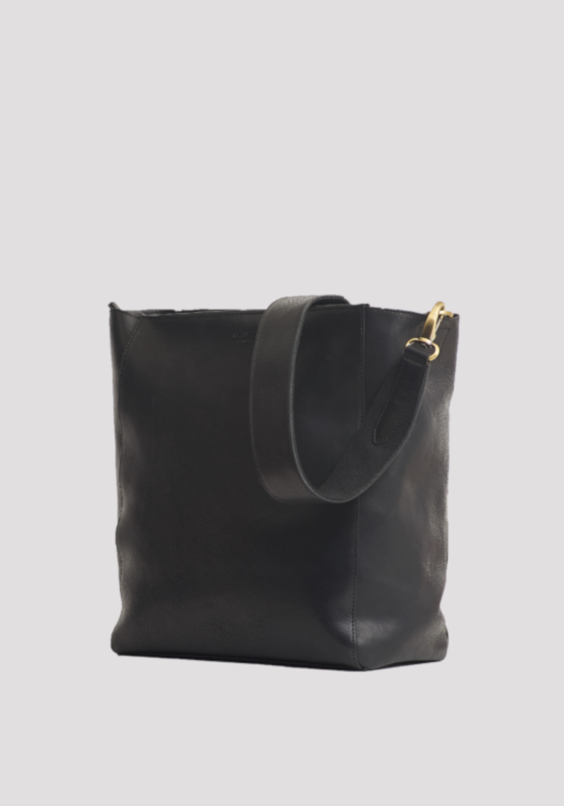 Leder-Shopper O My Bag Sofia Eco-Stromboli Leather black