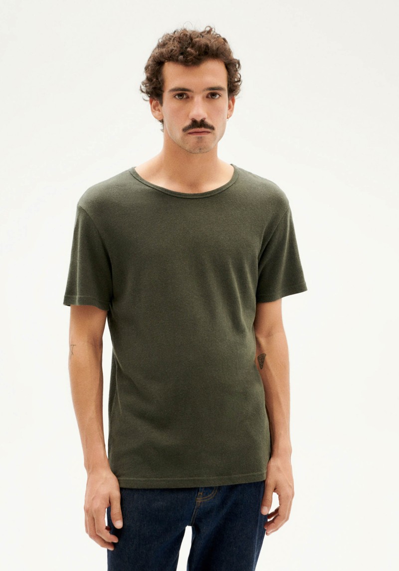 Thinking Mu - T-Shirt Basic Hemp Dark Green