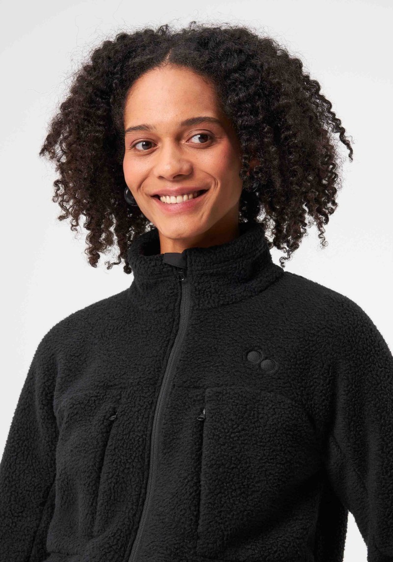 Damen-Fleecejacke Fleece Jacket Peat Black