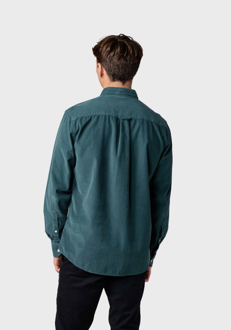 Klitmøller Collective - Cord-Hemd Benjamin Corduroy Shirt Moss Green