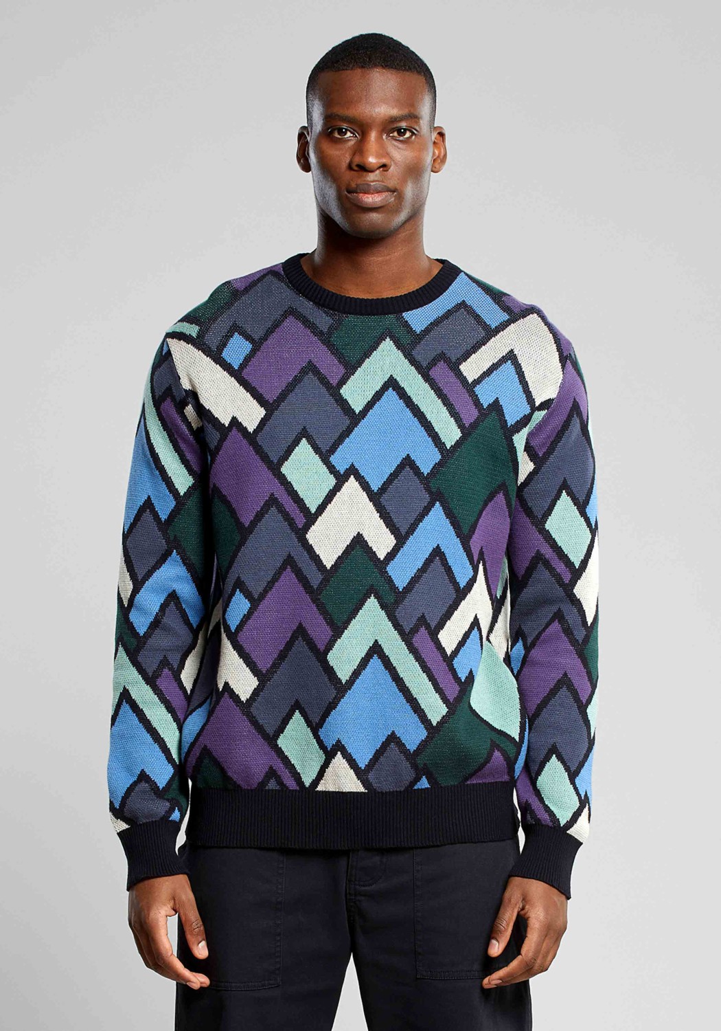 Sweater Mora Mountain Triangle Color | RRREVOLVE Multi