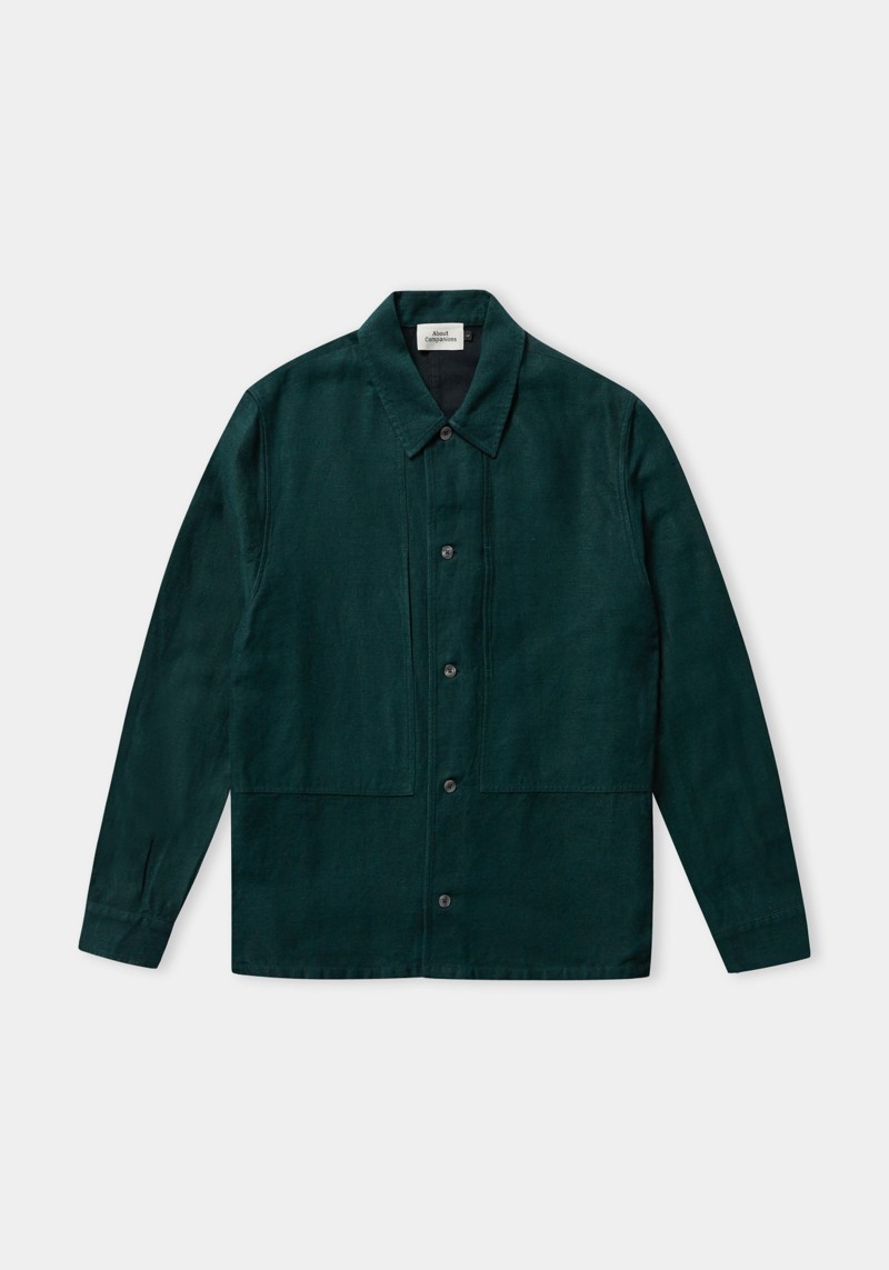 About Companions - Overshirt Owe Jacket Scot Green Winter Linen