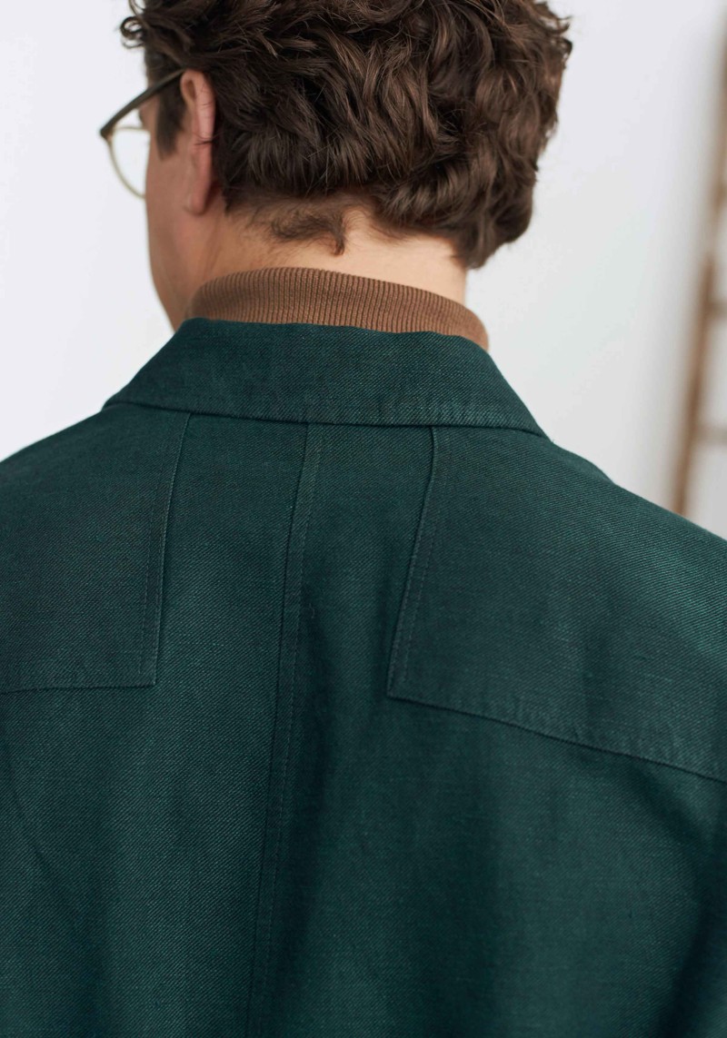 About Companions - Overshirt Owe Jacket Scot Green Winter Linen