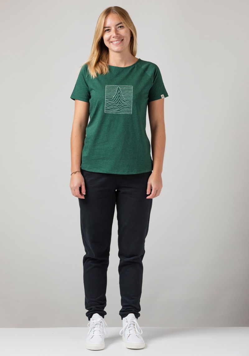 Damen Raglan T-Shirt Elevation Green Stone