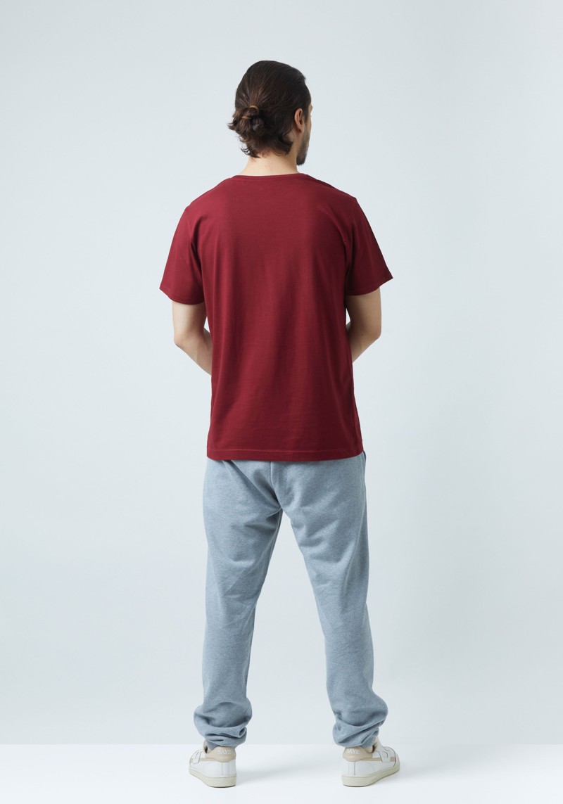 WE ARE ZRCL - Herren-T-Shirt Basic Solid Bordeaux