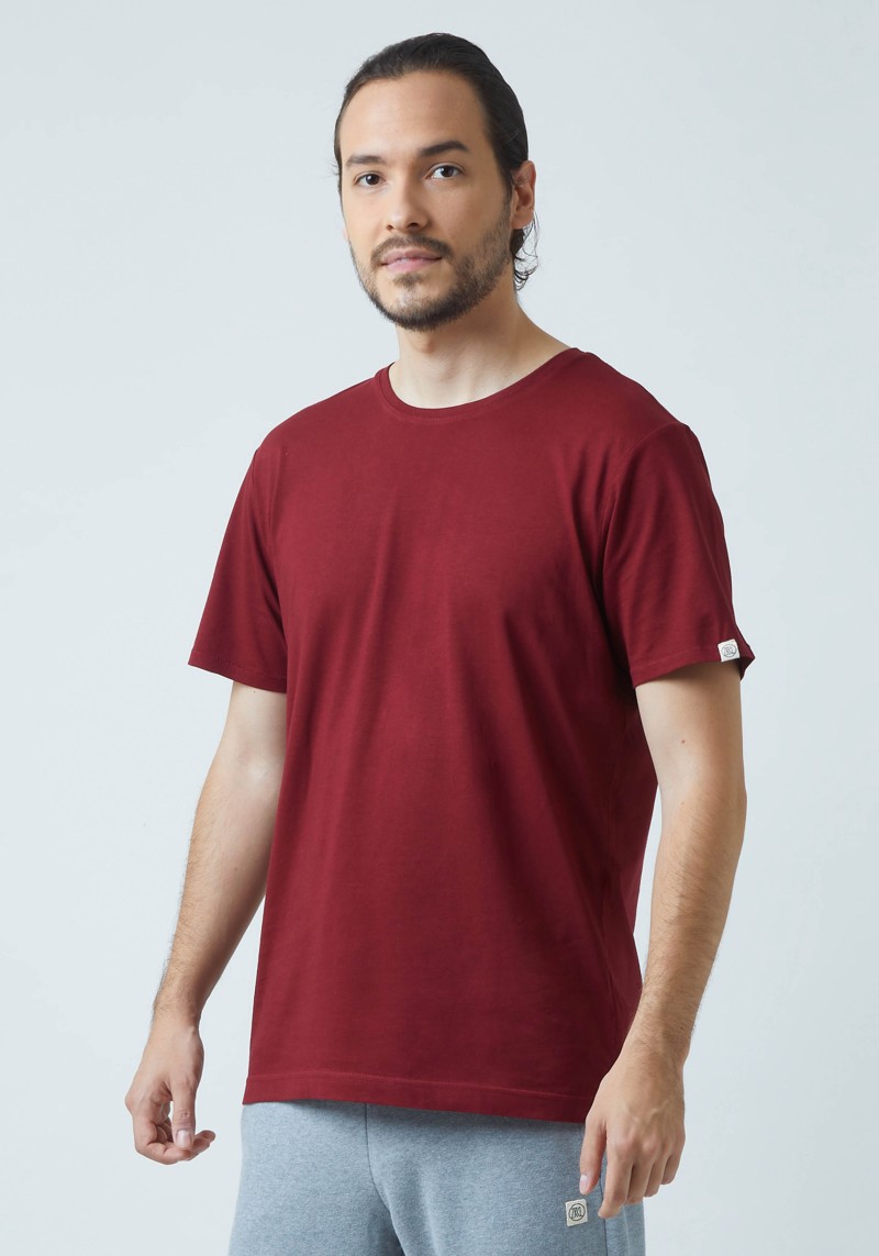 WE ARE ZRCL - Herren-T-Shirt Basic Solid Bordeaux