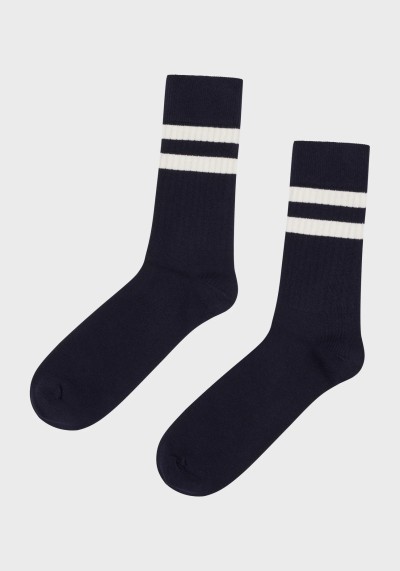 Socken Retro Cotton Sock Navy/Cream