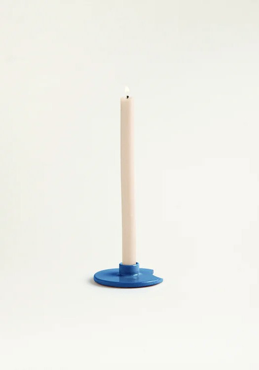 Onomao - Kerzenständer Luz Halb Kobaltblau