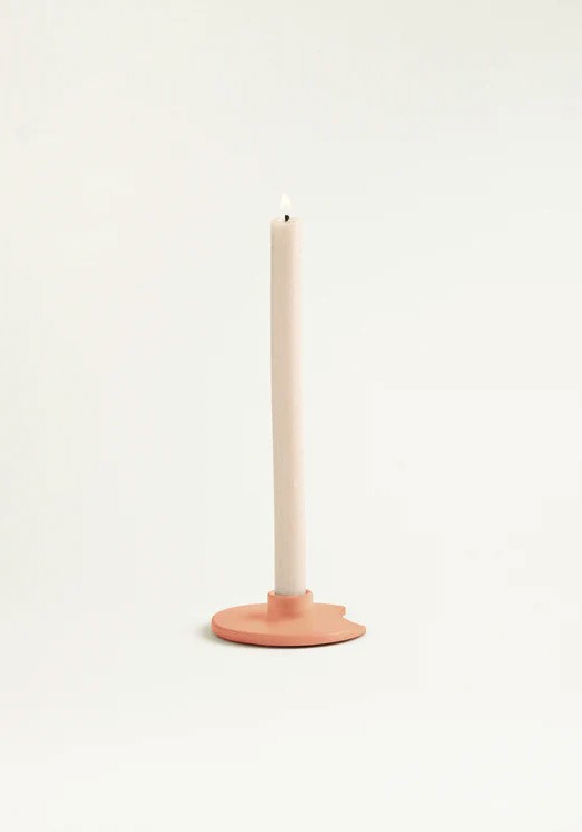 Onomao - Kerzenständer Luz Halb Terrakotta