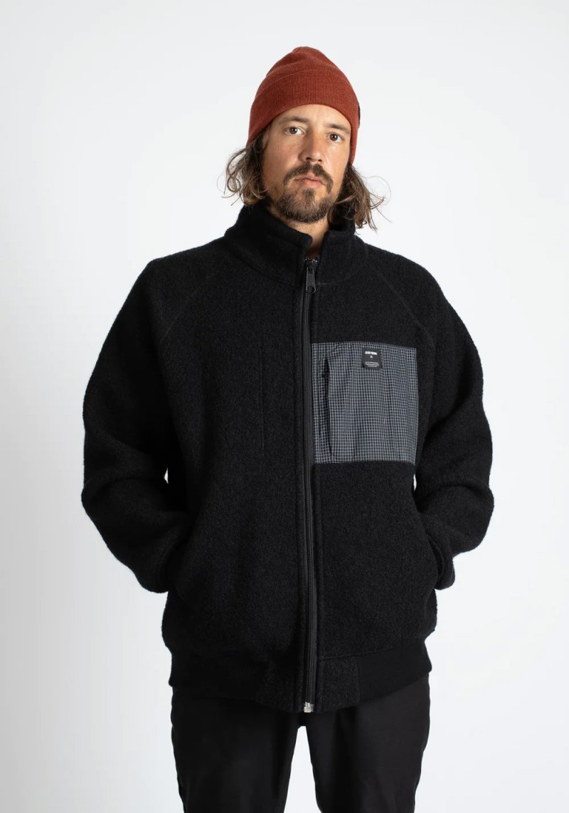 Jeckybeng - The Natural Wool Fleece Jacket Black