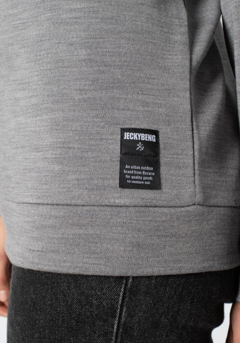 Jeckybeng - The Merino Sweater Unisex Grey Melange