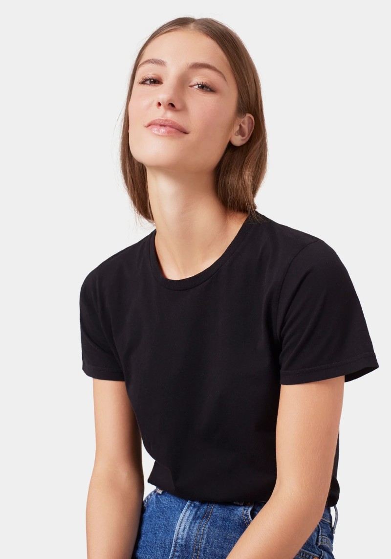 Damen-T-Shirt Deep Black