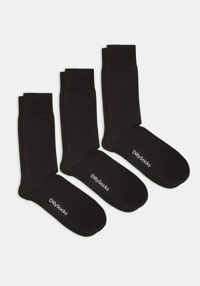 Socken 3er-Pack Smooth Night Black