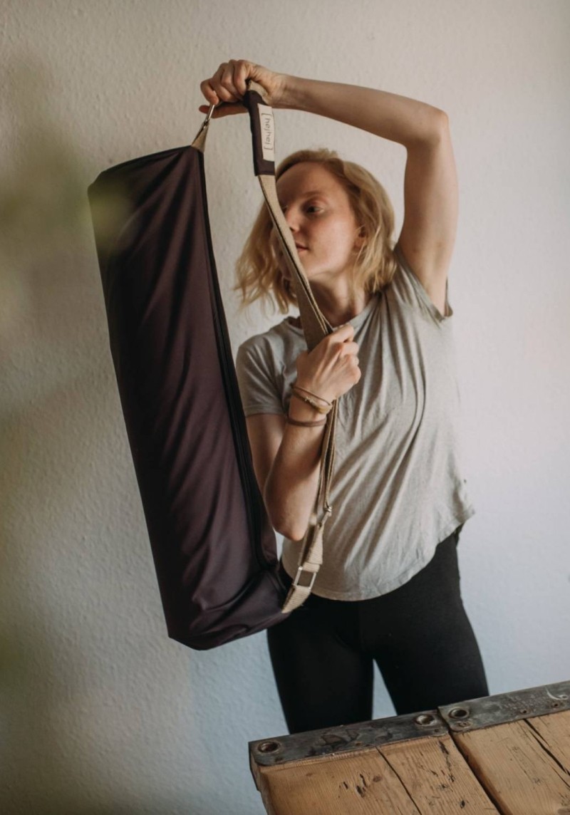 Yogamatten-Tasche Hejhej Bag Grey-Aubergine