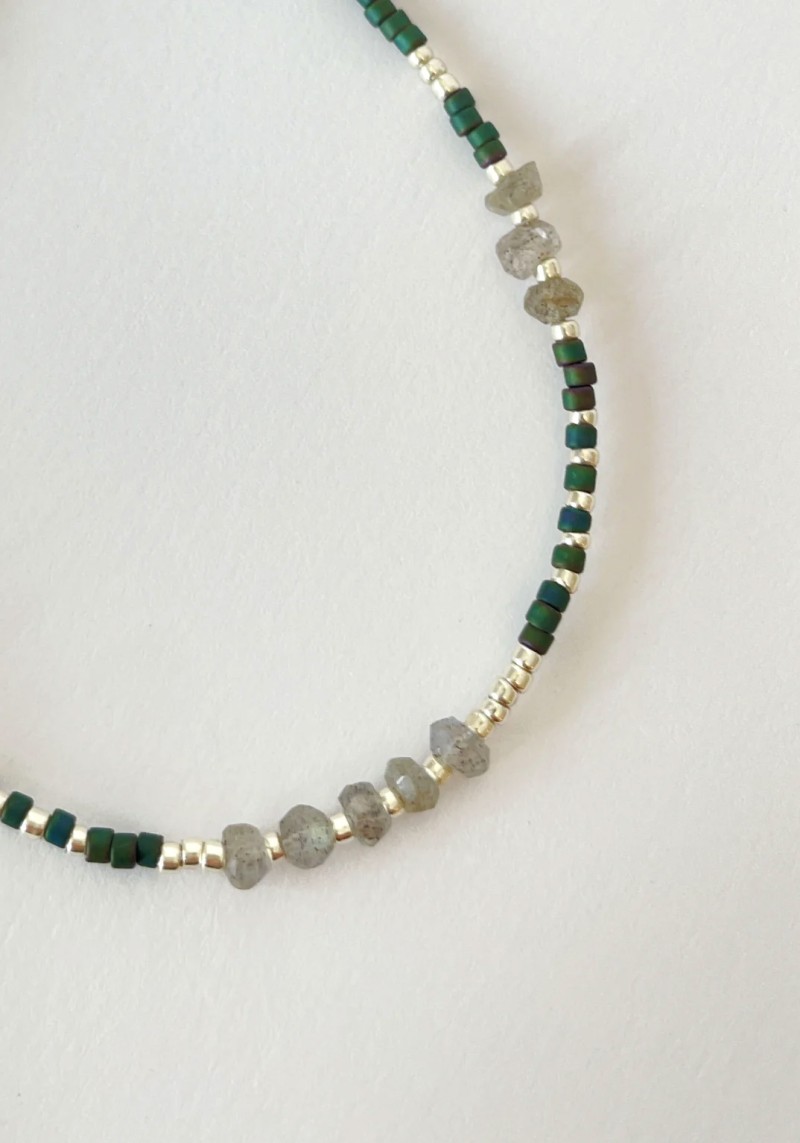 YOOMEE - Armband Dina Labradorite Emerald Silver