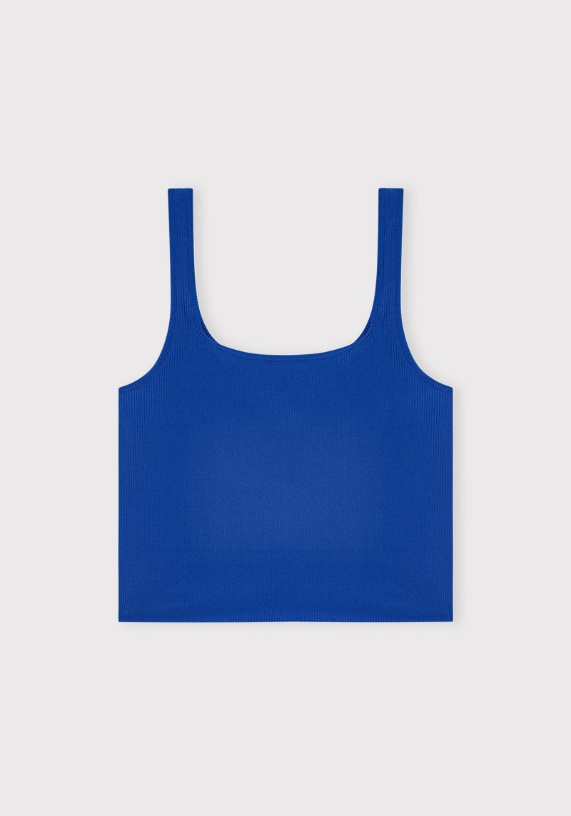 Organic Basics - Tank Top Naked Rib Vibrant Blue