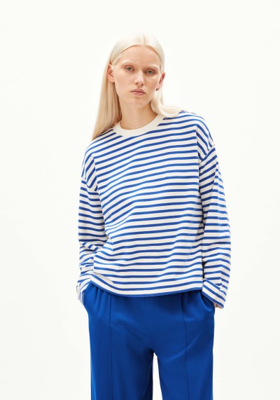 Sweatshirt Frankaa Maarlen Stripe Dynamo Blue-Undyed
