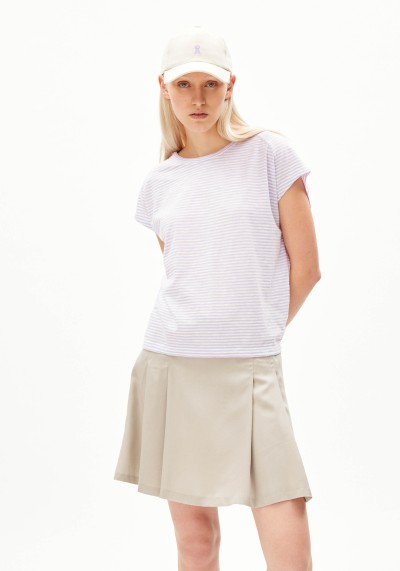 T-Shirt Oneliaa Lovely Stripes Lavender Light-Oatmilk