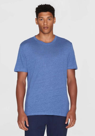 Leinen-T-Shirt Moonlight Blue