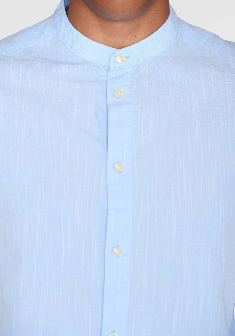 Hemd Regular Linen Stand Collar Shirt Skyway