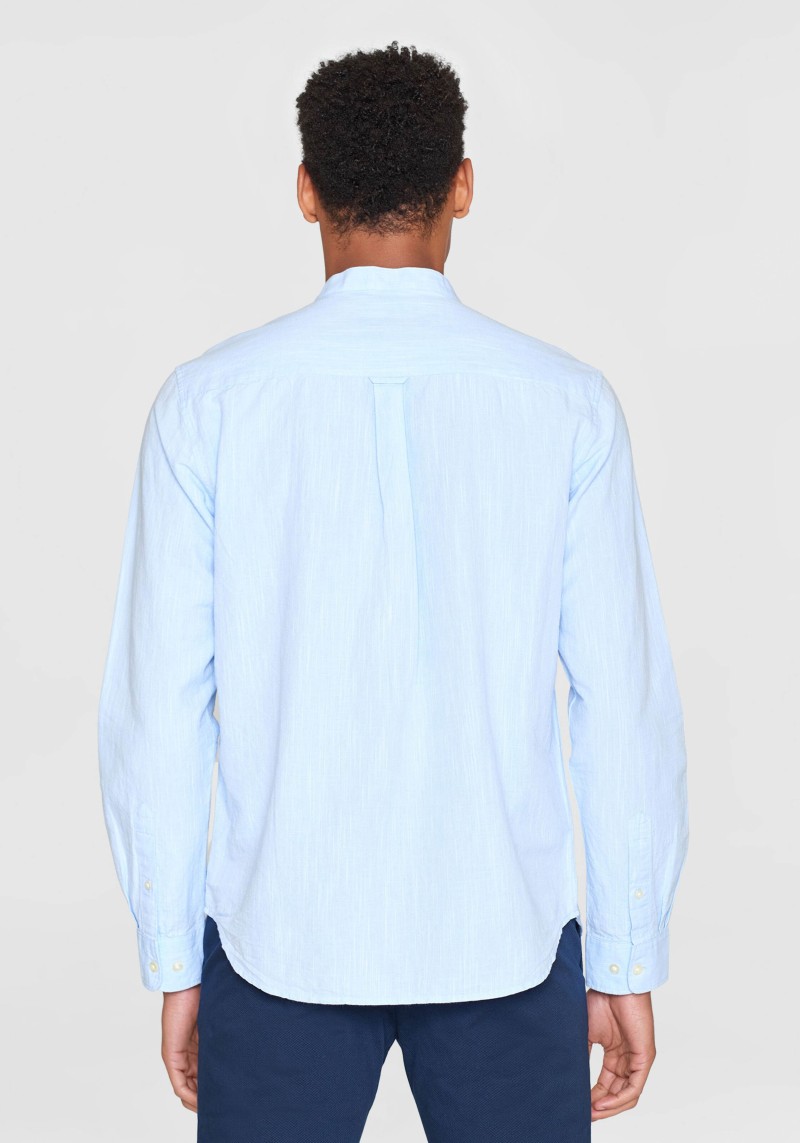 Hemd Regular Linen Stand Collar Shirt Skyway