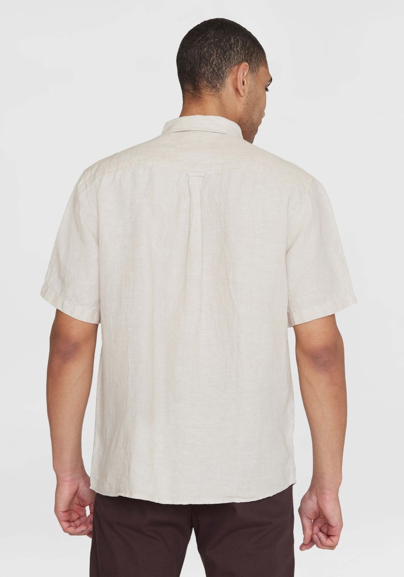 Hemd Regular Linen Short Sleeve Shirt Yarndyed