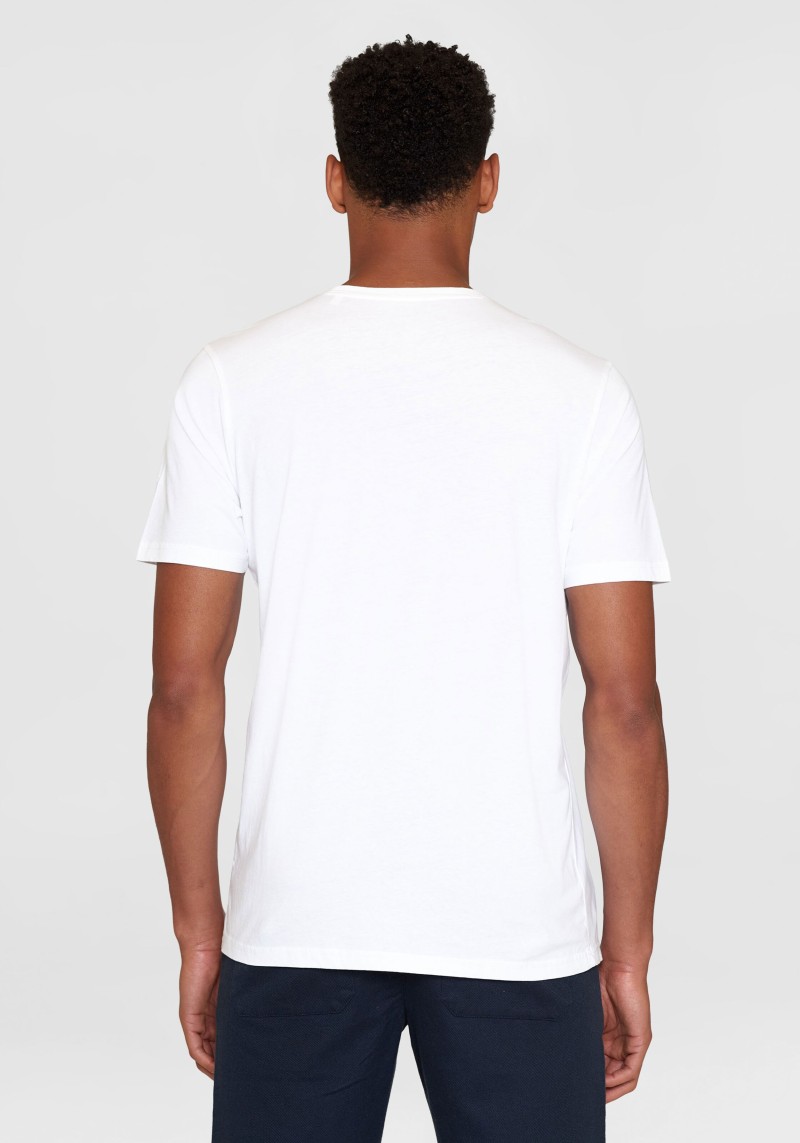 T-Shirt Single Jersey Big Crosstitch Print Bright White