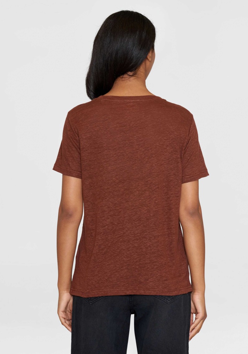 Leinen-T-Shirt Reg Linen Tiramisu