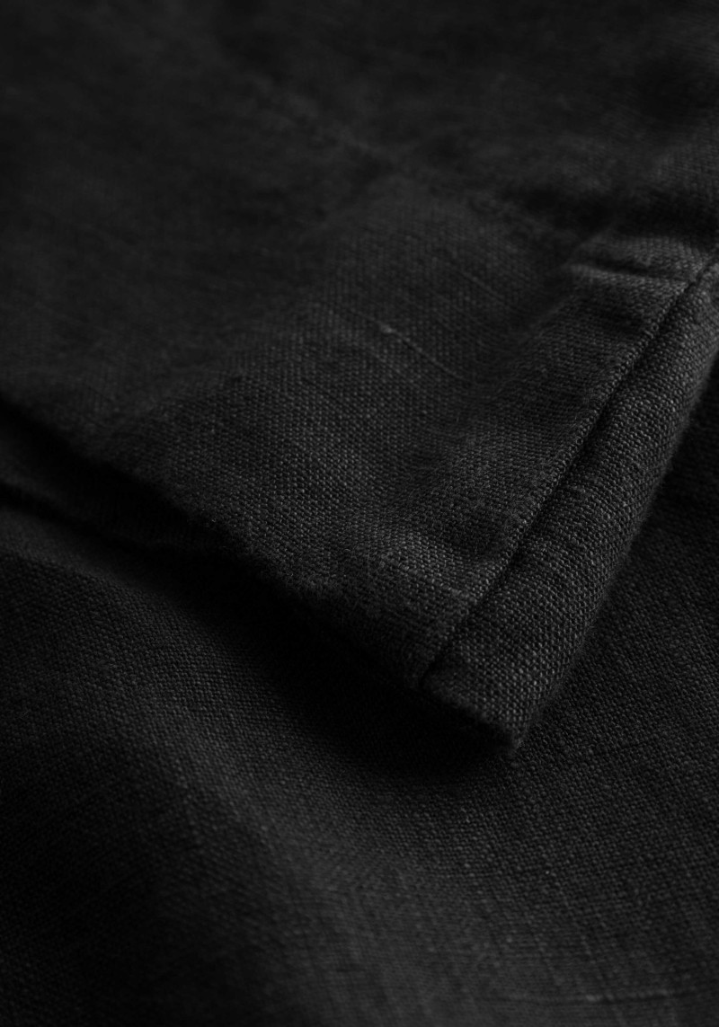 Leinenshorts Eve Extra Wide Linen Shorts Black Jet