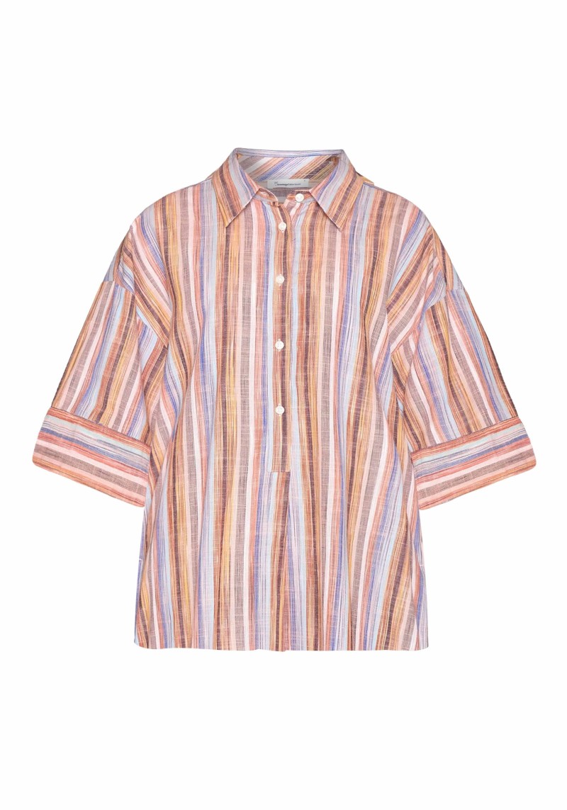Hemdbluse Multicolored Stripe SS Shirt Multi Color Stripe