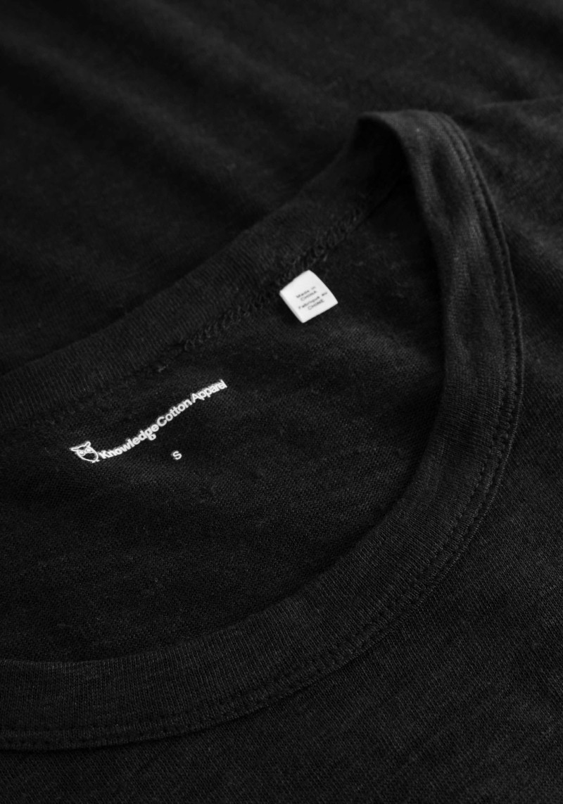 T-Shirt-Kleid Linen SS T-Shirt Dress Black Jet