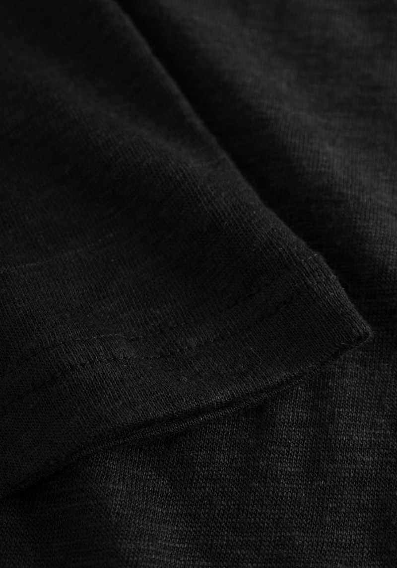 T-Shirt-Kleid Linen SS T-Shirt Dress Black Jet