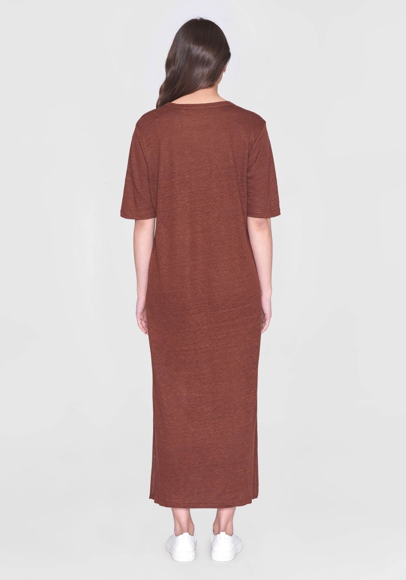 T-Shirt-Kleid Linen SS T-Shirt Dress Tiramisu