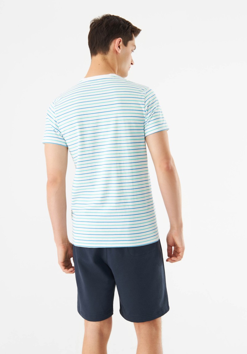 T-Shirt Colby Green/Blue (Stripes)