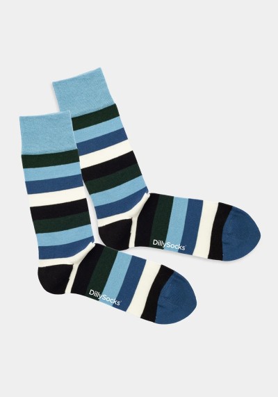 Socken Bold Line Blue