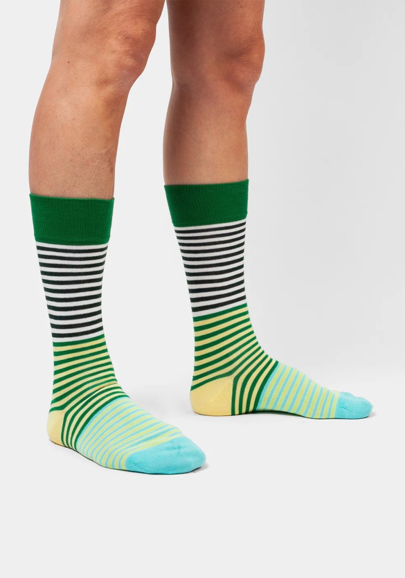 Socken Fine Line Green