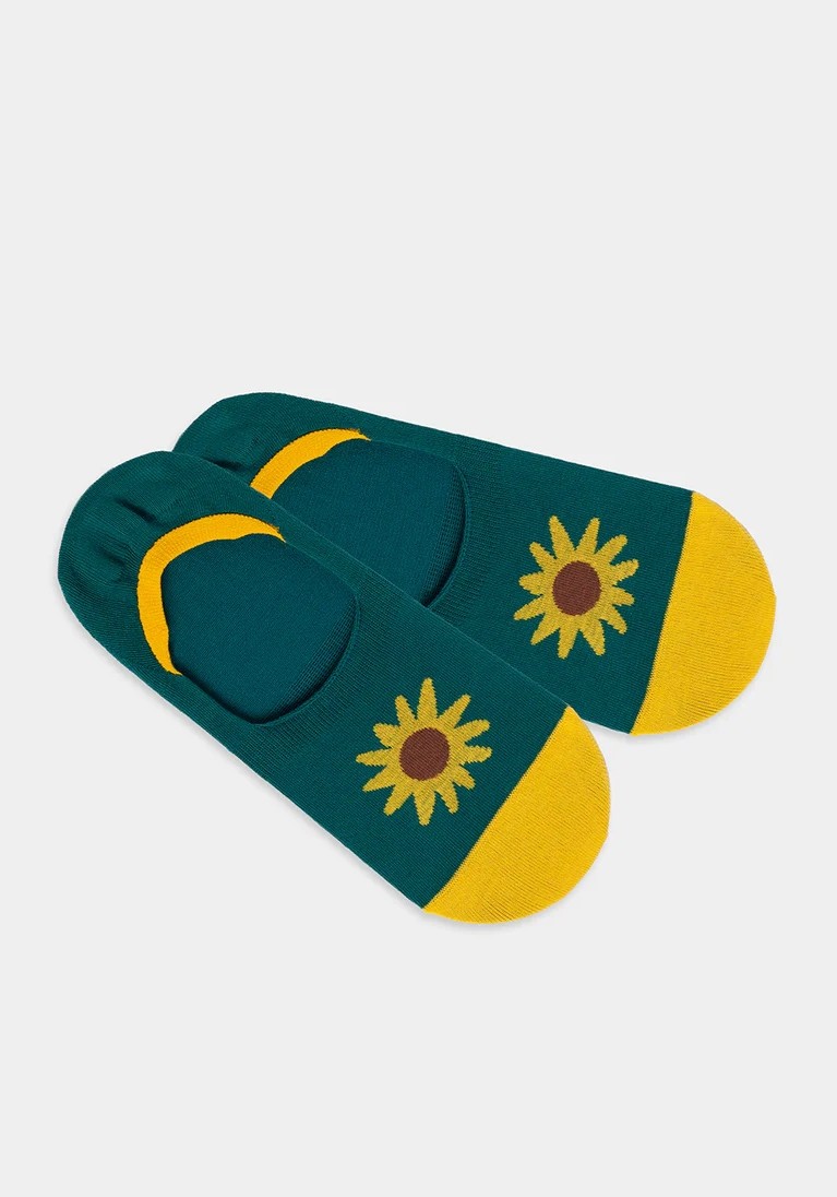 Invisible Sneakersocken Hidden Blooming Sunflower